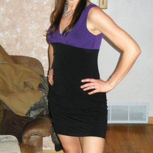 Enfocus Studio - black and purple dress -Size 8